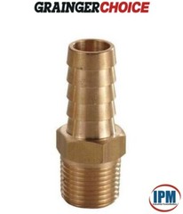 6AFG9 GRAINGER CHOICE 1/2″ Hose Barb x 1/4″ Male NPT Brass Fitting FACTORY NEW!