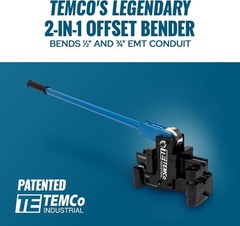 TH3030 Dual Size Conduit Offset Bender 2 in 1 – both ½“& ¾” EMT
