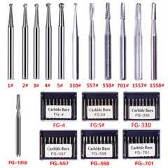 1-10 Packs Dental Carbide Burs For High Speed Handpiece FG 1 2 3 4 330 7901 7408