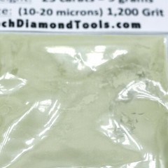 TechDiamondTools Diamond Powder 1,200 Grit 10-20 Microns, 25 cts = 5 Grams