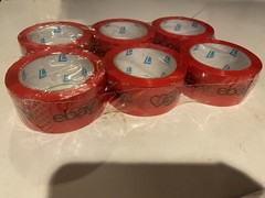 2″ x 75 yards Official eBay Branded Packaging Tape 6 ROLLS NEW RED