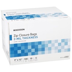 McKesson Zipper Closure Reclosable Bag 9 x 12″ 2 mil Polyethylene 4582 100 Ct