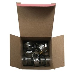 Box of 100 #12 Stainless Steel 11/16 to 1-1/4″ Worm Gear Hose Clamp 1/2 Band USA