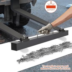 60 Inch Magnetic Pickup Sweeper, 150Lbs Hanging Construction Magnet Sweeper