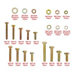 672 Pack Metric Bolts Nuts Assortment Kit Hex Head Grade 8.8 Alloy Steel