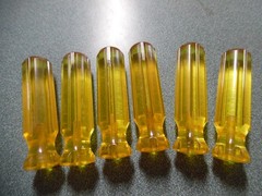 6 Amber/Yellow Blank Screwdriver File Pick Awl Handles 3″ DIY Tool Grips MI USA