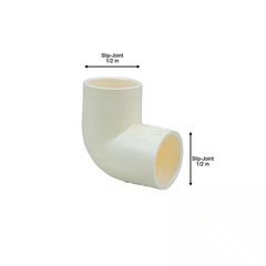 1/2 In. X 1/2 In. Chlorinated Poly Vinyl Chloride (CPVC)-CTS 90-Degree Slip X Sl