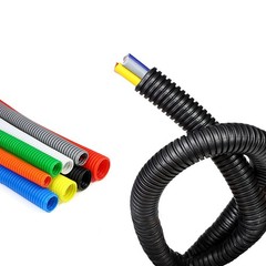 Automotive Wire Protector Harness Corrugated Split Wire Loom Conduit Flex Tubing
