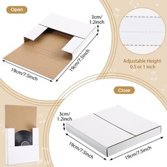 100 Pack 7 Inch Vinyl Record Mailers Boxes 45 RPM Easy Fold LP Cardboard Mail…