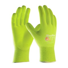 PIP 34-874FY MaxiFlex Ultimate Hi-Vis Nylon/Lycra Glove, Nitrile Coated (SM-XL)