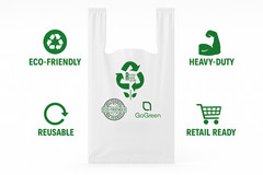 1/6 Clear Heavy-Duty Plastic T-Shirt Bags 4 Mil Reusable Grocery Shopping 21×6.