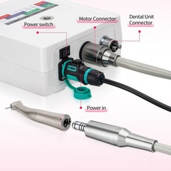 NSK Style Dental Brushless LED Micro Motor /1:5 Increasing LED Contra Angle USA