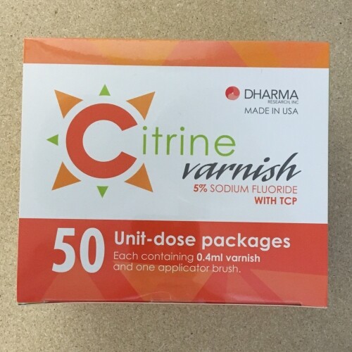 5% SODIUM FLUORIDE VARNISH – BUBBLEGUM – 50 X .4 ML CITRINE