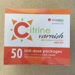 5% SODIUM FLUORIDE VARNISH – BUBBLEGUM – 50 X .4 ML CITRINE