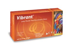 Latex Exam Gloves (1 – CASE) 10X BOXES, Aurelia Vibrant 5.5 mil – Powder Free,