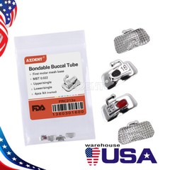 Dental Orthodontic Bondable Buccal Tubes MBT Roth 022 1st Molar Non-Conv AZDENT