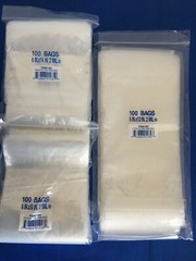 Clear Zipper Zip-Lock Seal Top Reclosable Hang Hole Plastic Poly Bags 2Mil 2-MIL