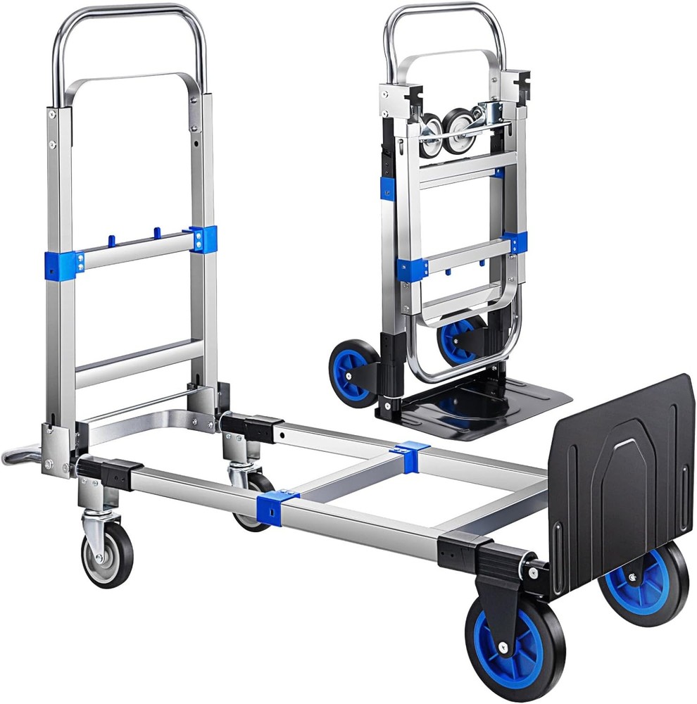 3 in 1 Heavy Duty Aluminum Convertible Hand Truck Folding Dolly Cart 660 lbs