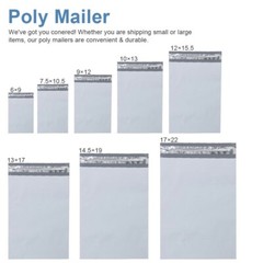 Poly Mailers Shipping Bags Envelopes Packaging Premium White Bags 2.5 MIL ✔✔✔