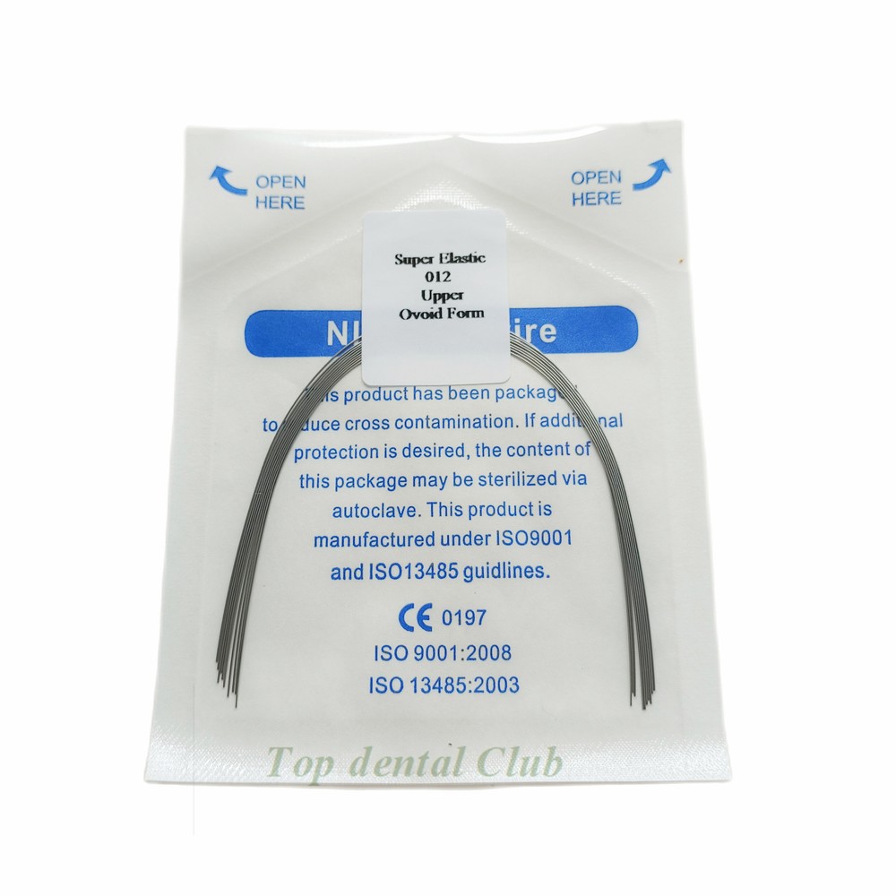 Dental Orthodontic Round Arch Wire Super Elastic Ovoid Form Size