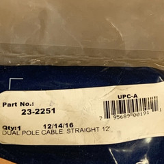 PHILLIPS INDUSTRIES 23-2251 Straight Dual Pole 12′ Cable