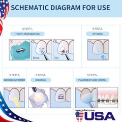 Dental Orthodontic Brackets Braces Mini Roth 022 /Light Cure Composite Resin Kit