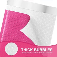 100 Pack Poly Bubble Mailer Padded Envelope Mailing Bags 6×10″ 6×9″ #0 Hot Pink