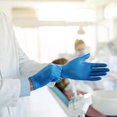 GP Craft Blue Nitrile Disposable Gloves Food Safe Latex-Free (100pcs) 1 Box