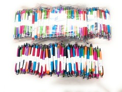 500 Bulk Misprint Pens Lot MARDI GRAS by HUB PEN White & Multicolor Mixed Case