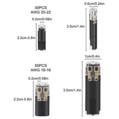 80 PCS Plug-In Quick Wire Connectors, Reusable Clamp Terminal Blocks for Cables.