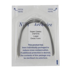 100pcs Dental Ortho Arch Wire Natural Niti Stainless S Round Rectangular Ovoid