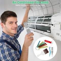 5Pcs Air Conditioner Fin Cleaner Set Fin Comb Condenser Straightener Repair Tool