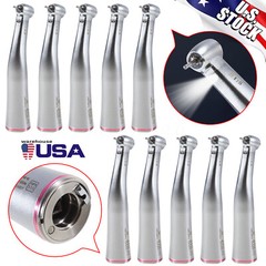 1-10 Pcs Dental 1:5 LED Contra Angle Fiber Optic Handpiece Fit KaV NSK Motor