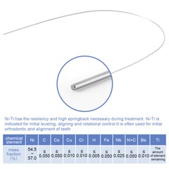 AZDENT Dental Orthodontic Niti Super Elastic Arch Wire Round Nature Form 012-020