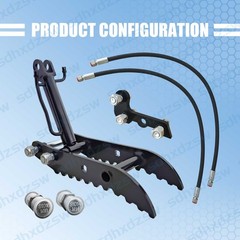 L-Shaped Bracket Hydraulic Thumb Clip For Mini Excavators Attachments 3-Holes