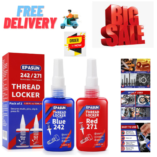 ThreadLocker 242 and 271, Thread Lock Medium and High Strength Lock Tight & Seal