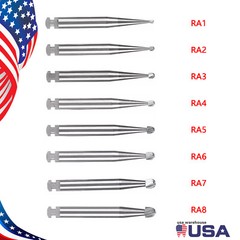 Dental Round Latch Carbide Bur RA 1 2 3 4 5 6 7 8 Midwest For Slow Low Speed ty