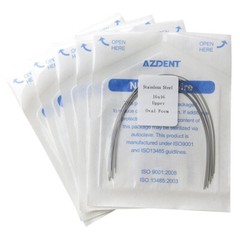 AZDENT Dental Orthodontic Stainless Steel Arch Wire Rectangular 10pcs/pack