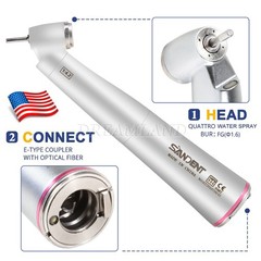 SANDENT motor electrico dental pieza de mano LED 1:5/1:1/1:4.2 contra angulo USA