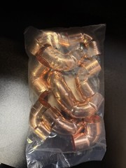 Copper Pipe Fittings 90 Degree Elbow 1″ Inch – Lot/bag of 10