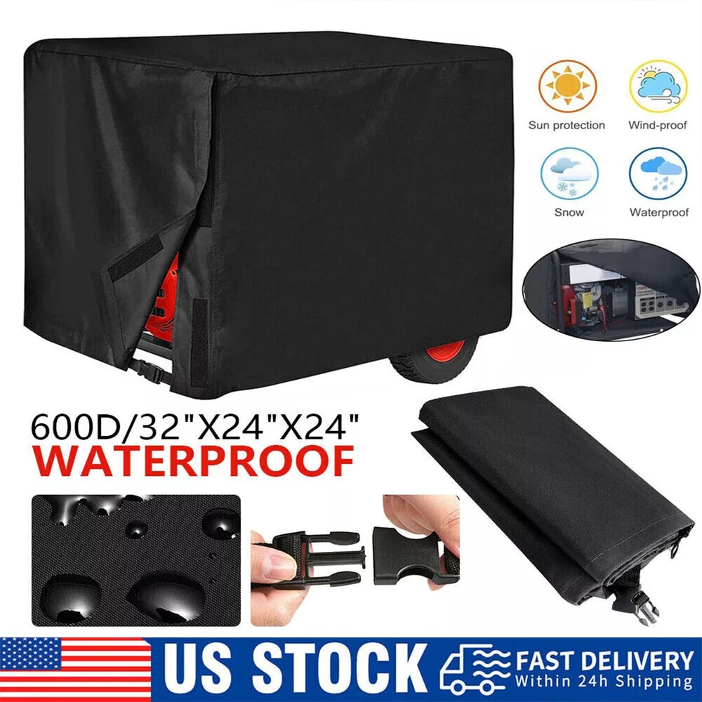 Universal Generator Cover 600D Waterproof For 3000-5000watt (32″ X 24″ X 24″)