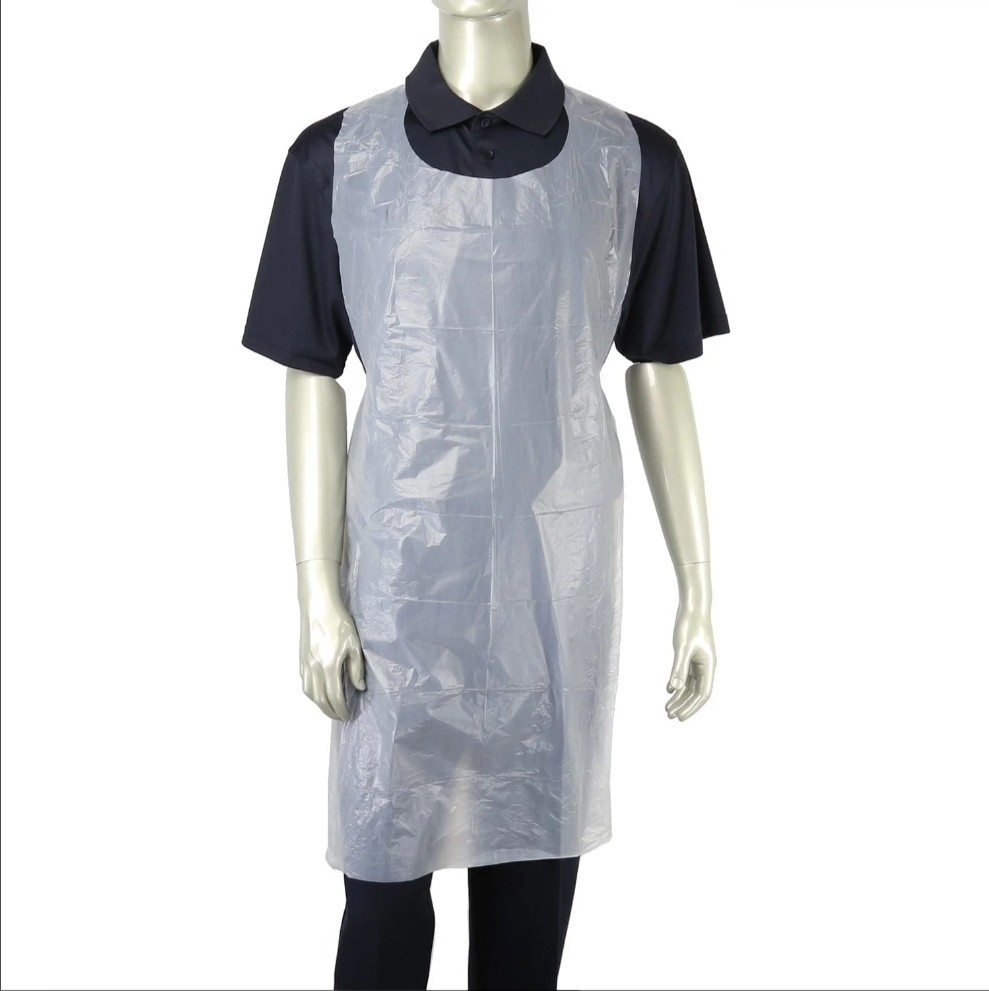 White 1 Mil Polyethylene Disposable Apron 28″ x 46″ 1000 Pieces 28461A