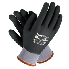 6 PR. 34-876 MaxiFlex Foam Full Palm Coated Nitrile Grip PROTECTIVE WORK GLOVES