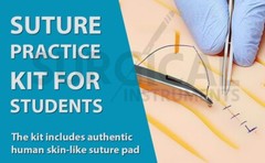 15 Piece Practice Suture Kit Set for Medical and Veterinary Student Training