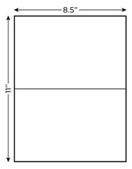 500 Premium 8.5 X 5.5 Half Sheet Shipping Labels self adhesive -PLS Brand-