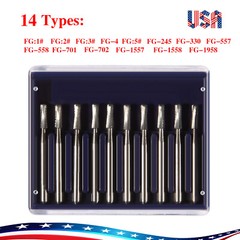 Carbide Burs FG Friction Grip CROSS CUT FISSURE ROUND END Pkg/10