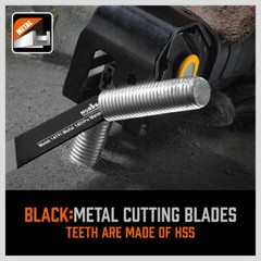 34 PC Reciprocating Saw Blade Set Metal Woodcutting Pruning With Organizer Pouch