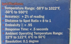 Electronic Specialties EST-65 Infrared Thermometer 58-1022 F degree