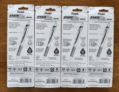 EIGHT Pentel EnerGel RTX Retractable Liquid Gel Pen Purple Violet 0.7mm Medium