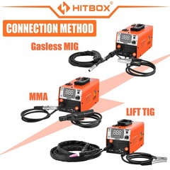 200A 110V/220V Gasless MIG Flux Core ARC/Lift TIG/MMA Welder &TIG Torch Home DIY